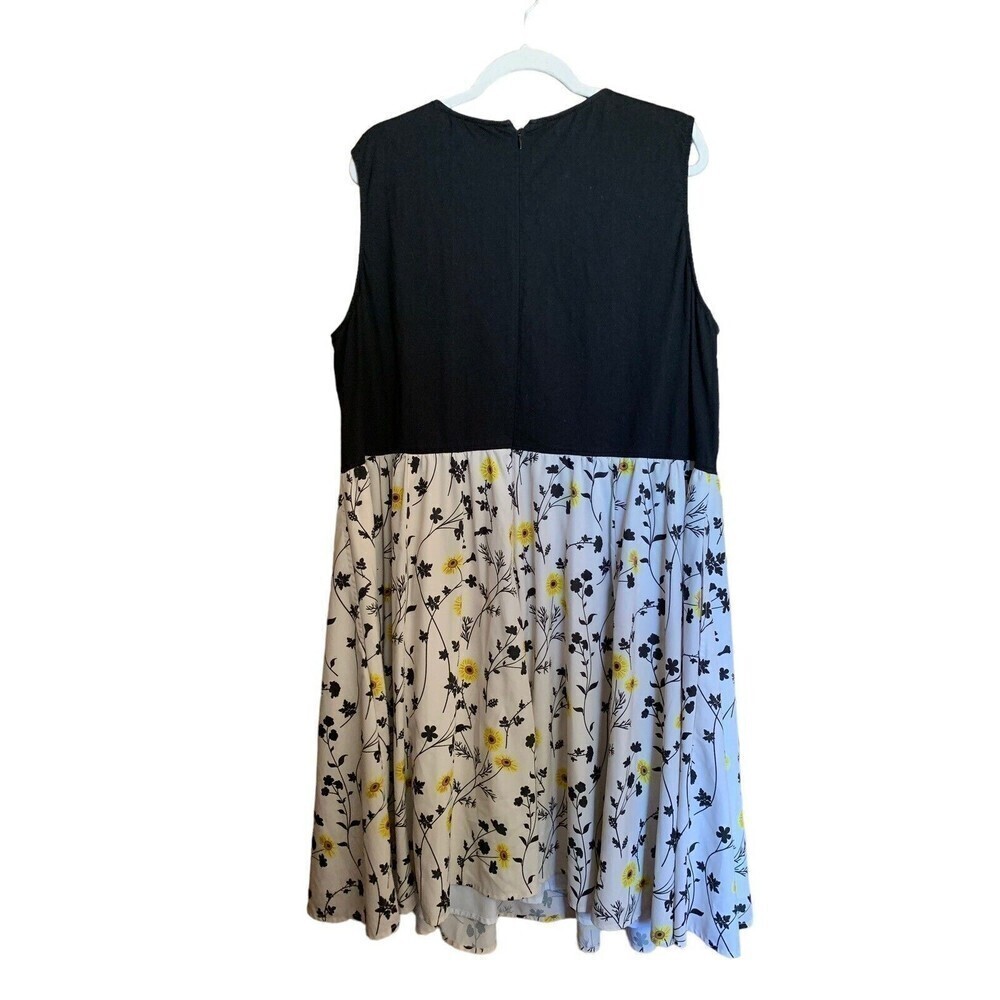 Eshakti Plus Size 28w Colorblock Sunflower Print … - image 3